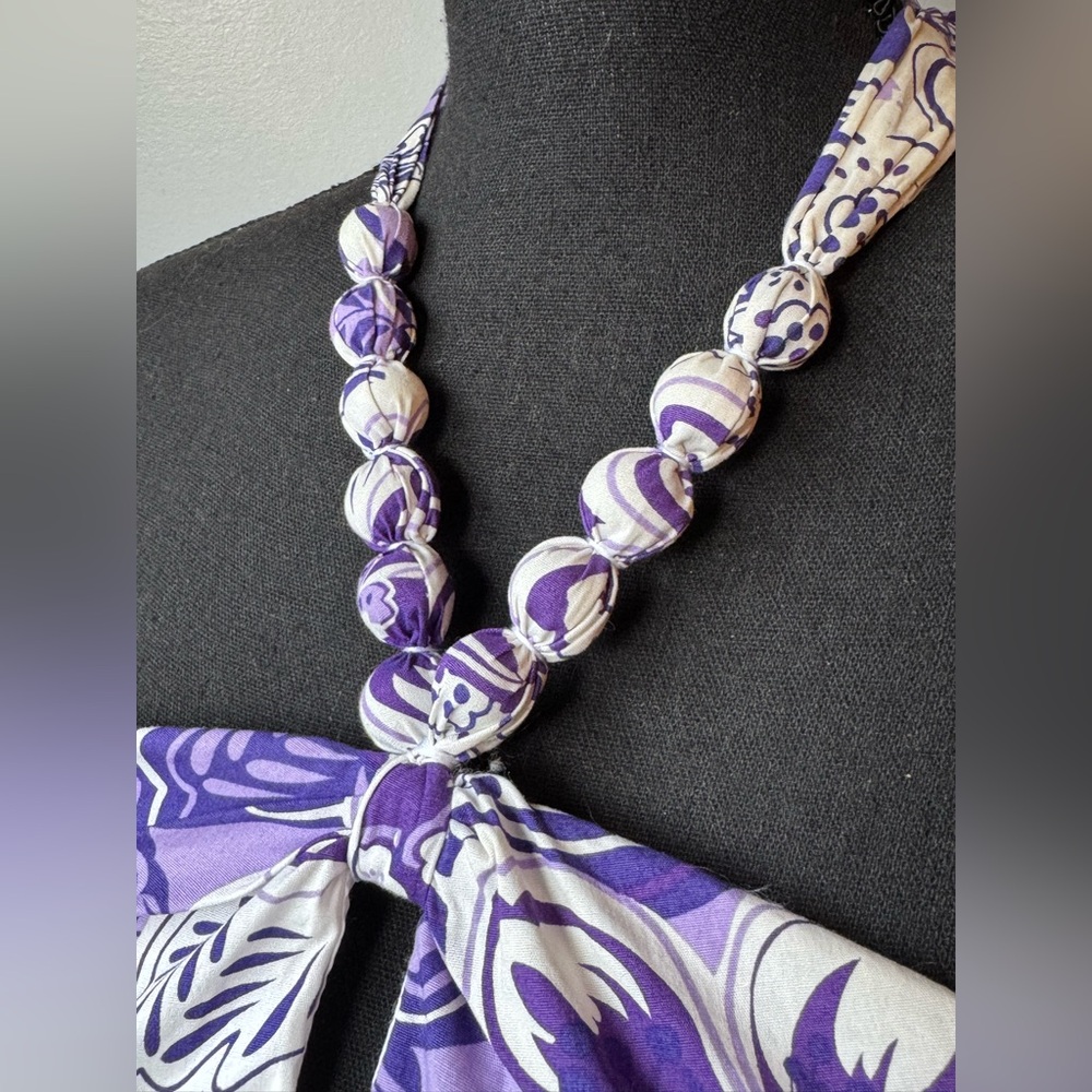 Dressbarn Purple and White Halter Floral Dress NWT 8 - Picture 7 of 8